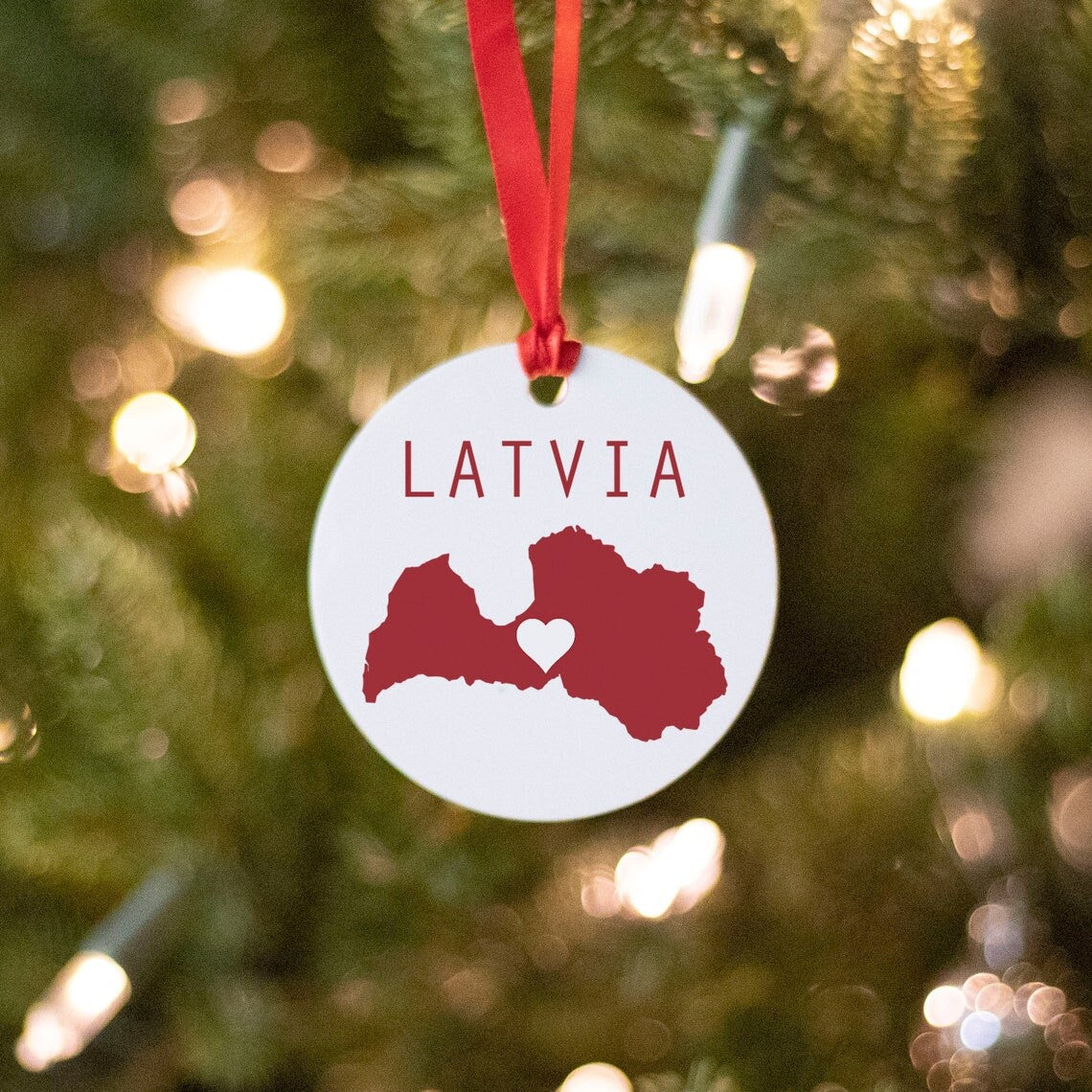 Latvia Christmas Ornament