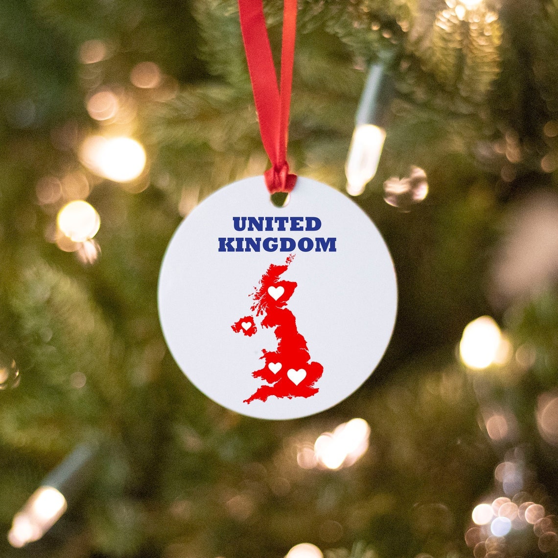 United Kingdom Christmas Ornament