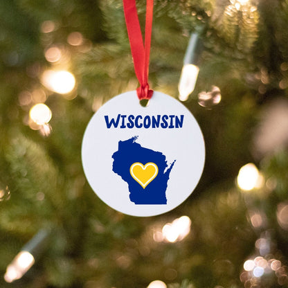 Wisconsin Christmas Ornament