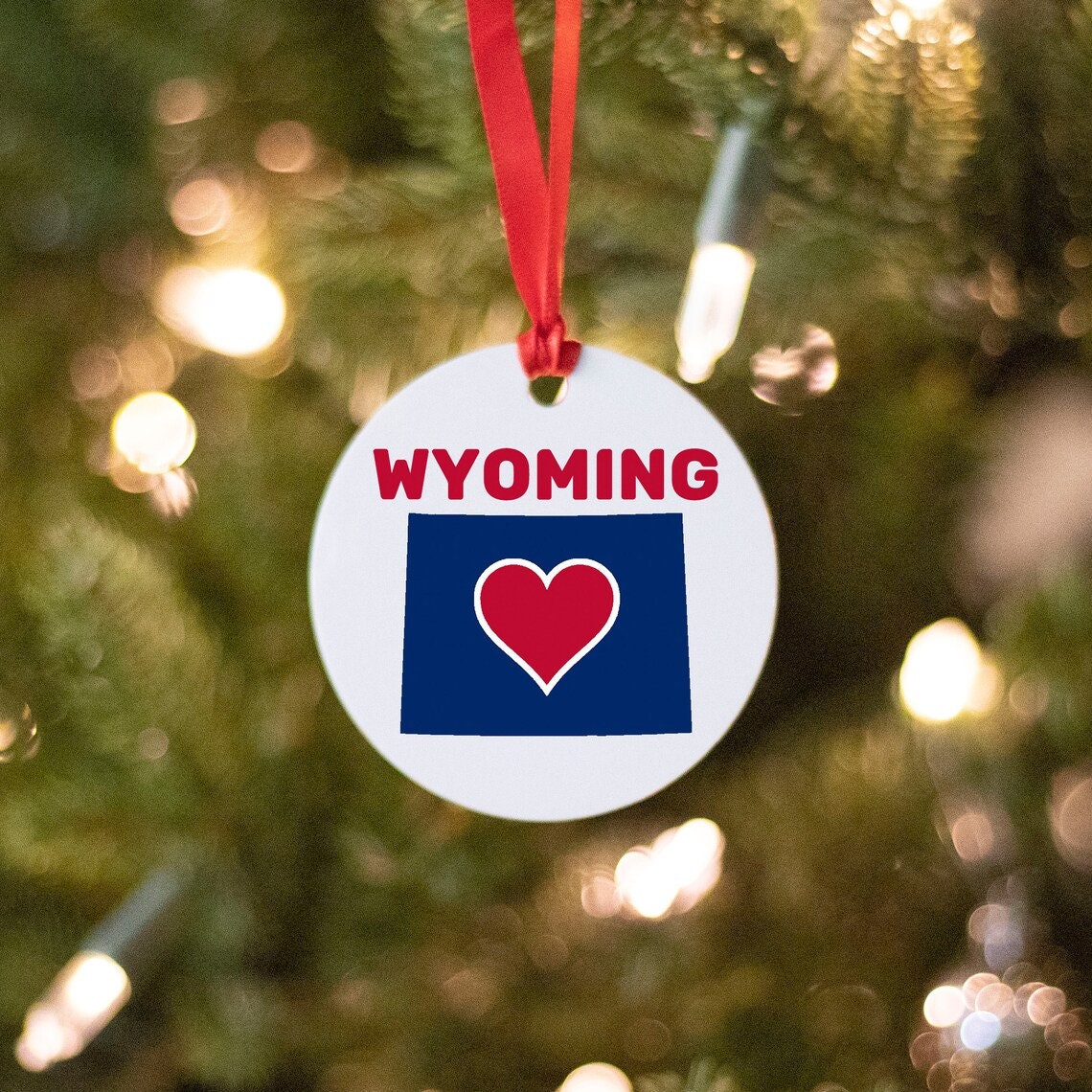 Wyoming Christmas Ornament