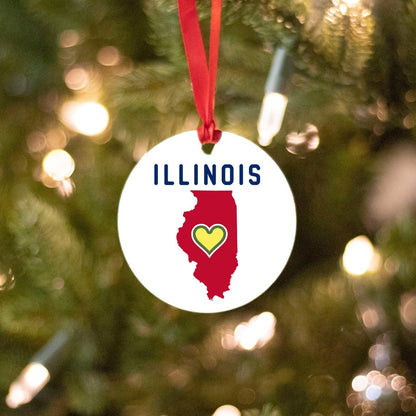 Illinois Christmas Ornament